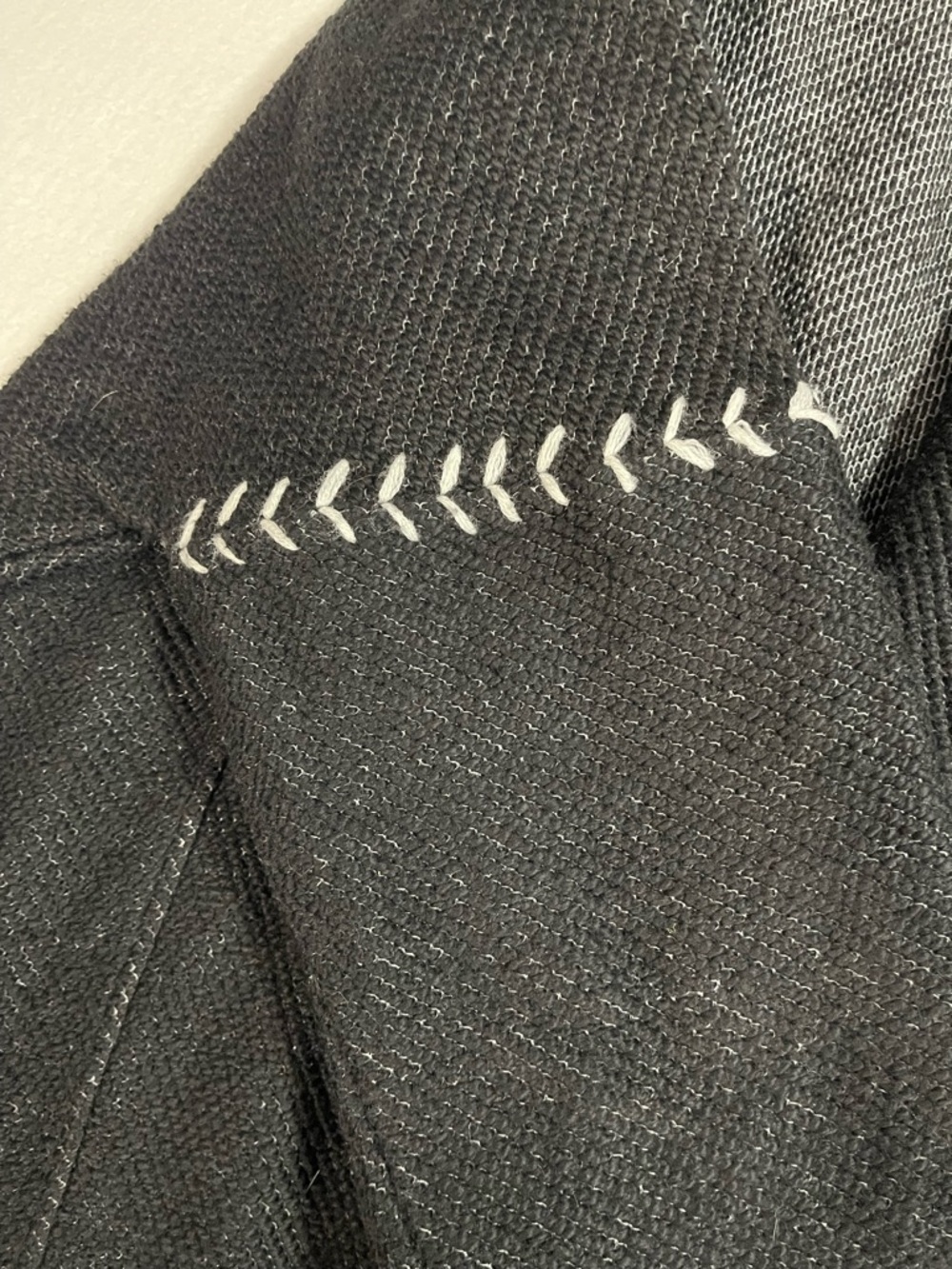 Lucky Brand Black Open-Front Knit Cardigan with Shawl Collar - Picture 3 of 6